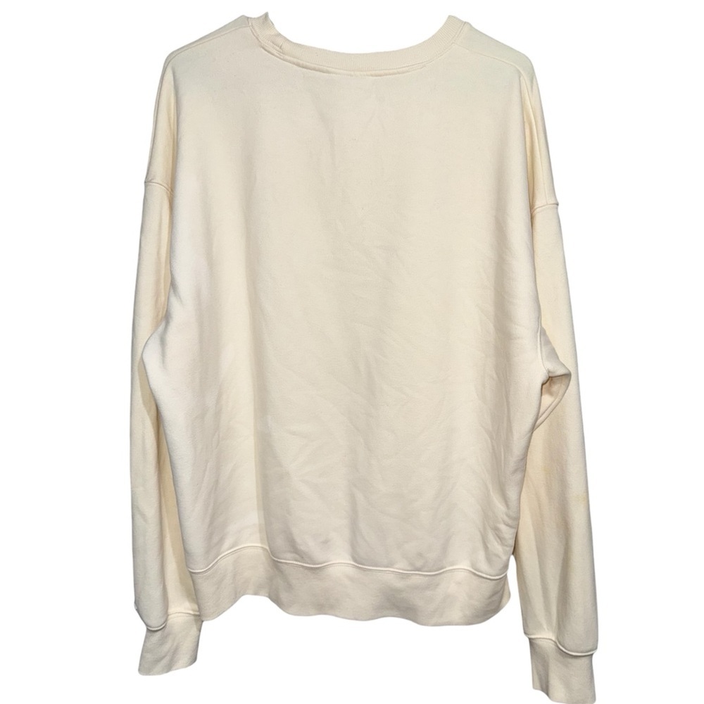 Champion Classic Powerblend Small C Logo Crewneck Sweatshirt - Cream Size L - Picture 5 of 13